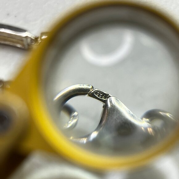 Baltic Amber & Sterling Silver 925 Bracelet With Rectangular Link Design - Picture 13 of 13